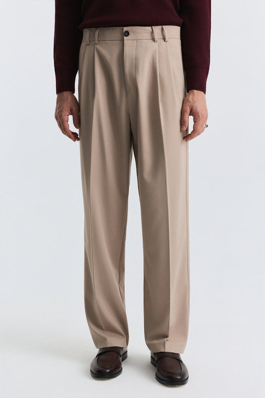 Pileli Relax Fit Erkek Erkek Pantolon