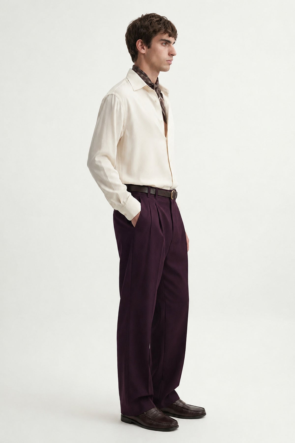 Pileli Relax Fit Erkek Erkek Pantolon