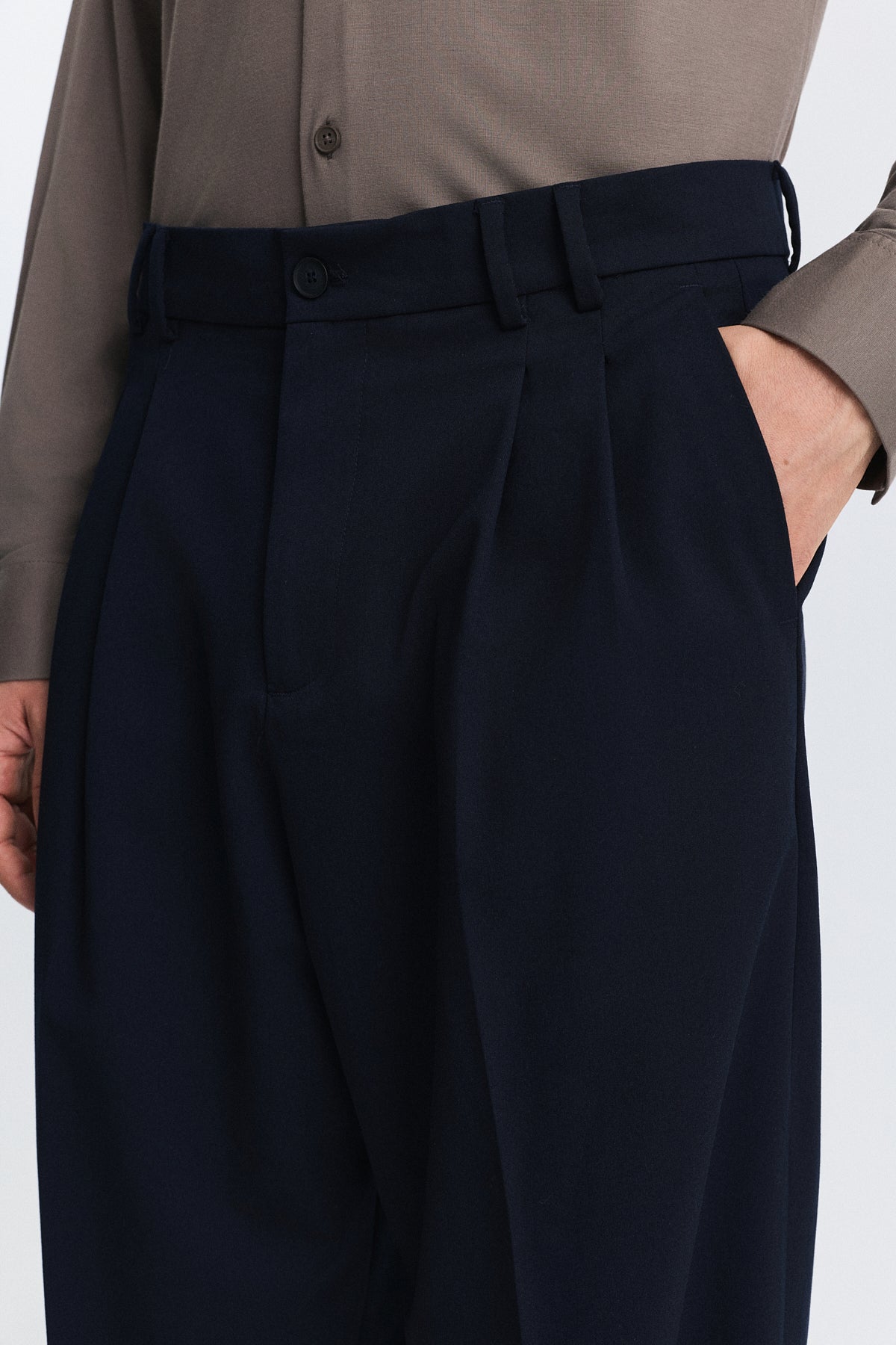 Pileli Relax Fit Erkek Erkek Pantolon