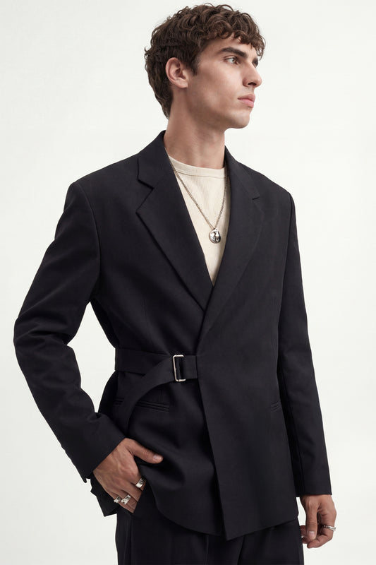 Relax Fit Kuşaklı Blazer Ceket