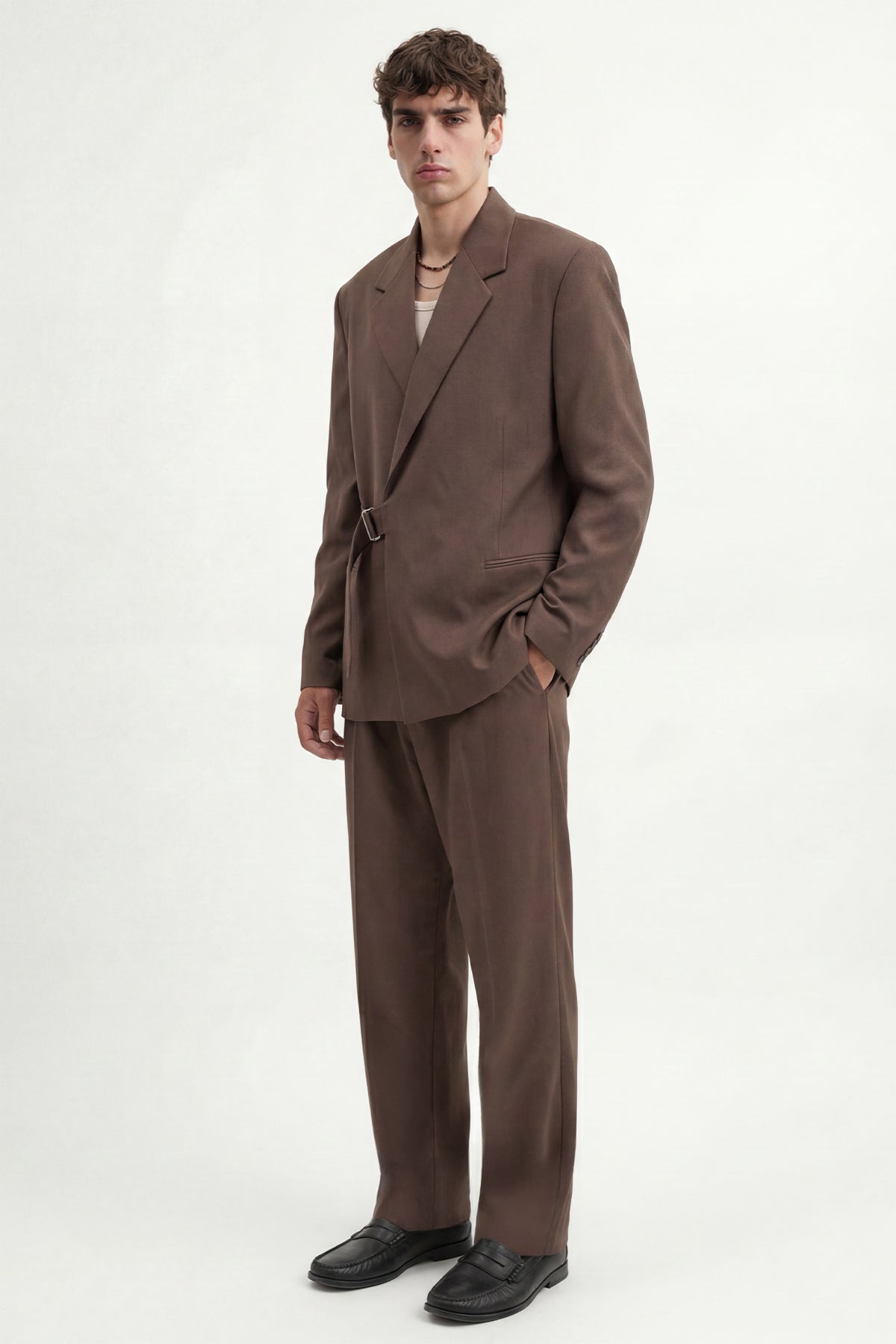Relax Fit Kuşaklı Blazer Ceket