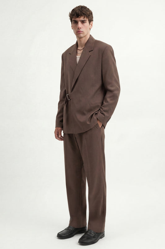 Relax Fit Kuşaklı Blazer Ceket