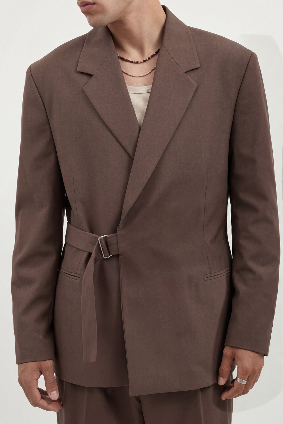 Relax Fit Kuşaklı Blazer Ceket