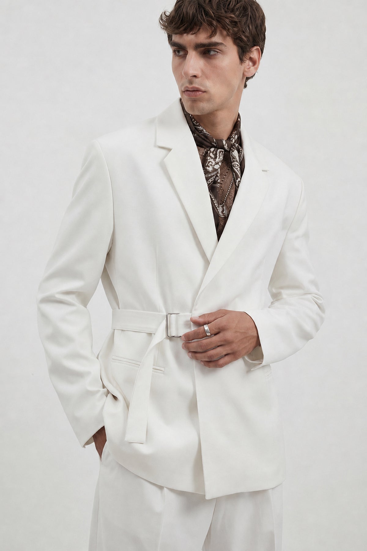 Relax Fit Kuşaklı Blazer Ceket