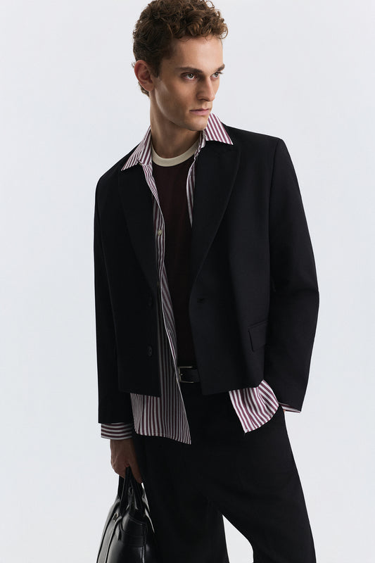 Crop Fit Blazer Ceket