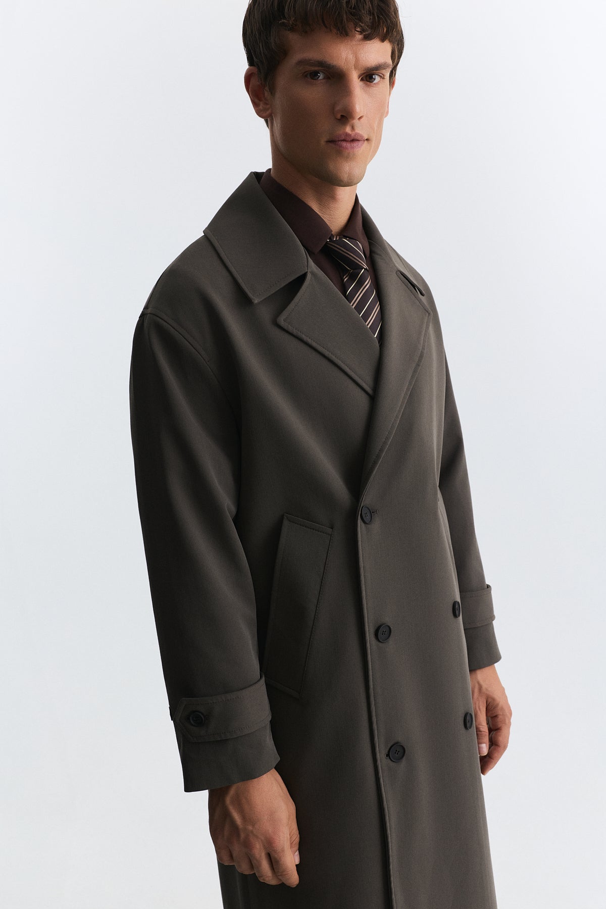 Uzun Relaxed Fit Trençkot