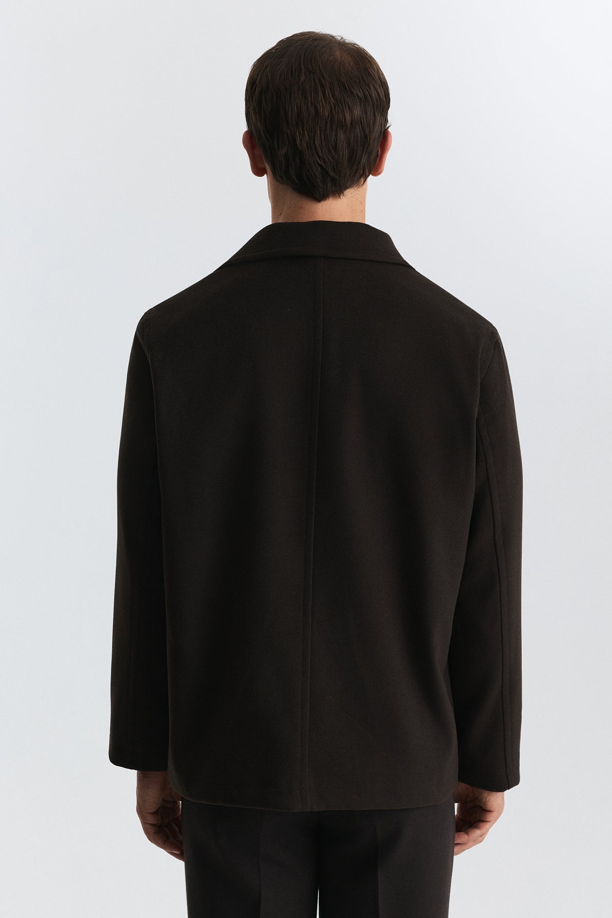 Relax Fit Kruvaze Kapama Kısa Kaban