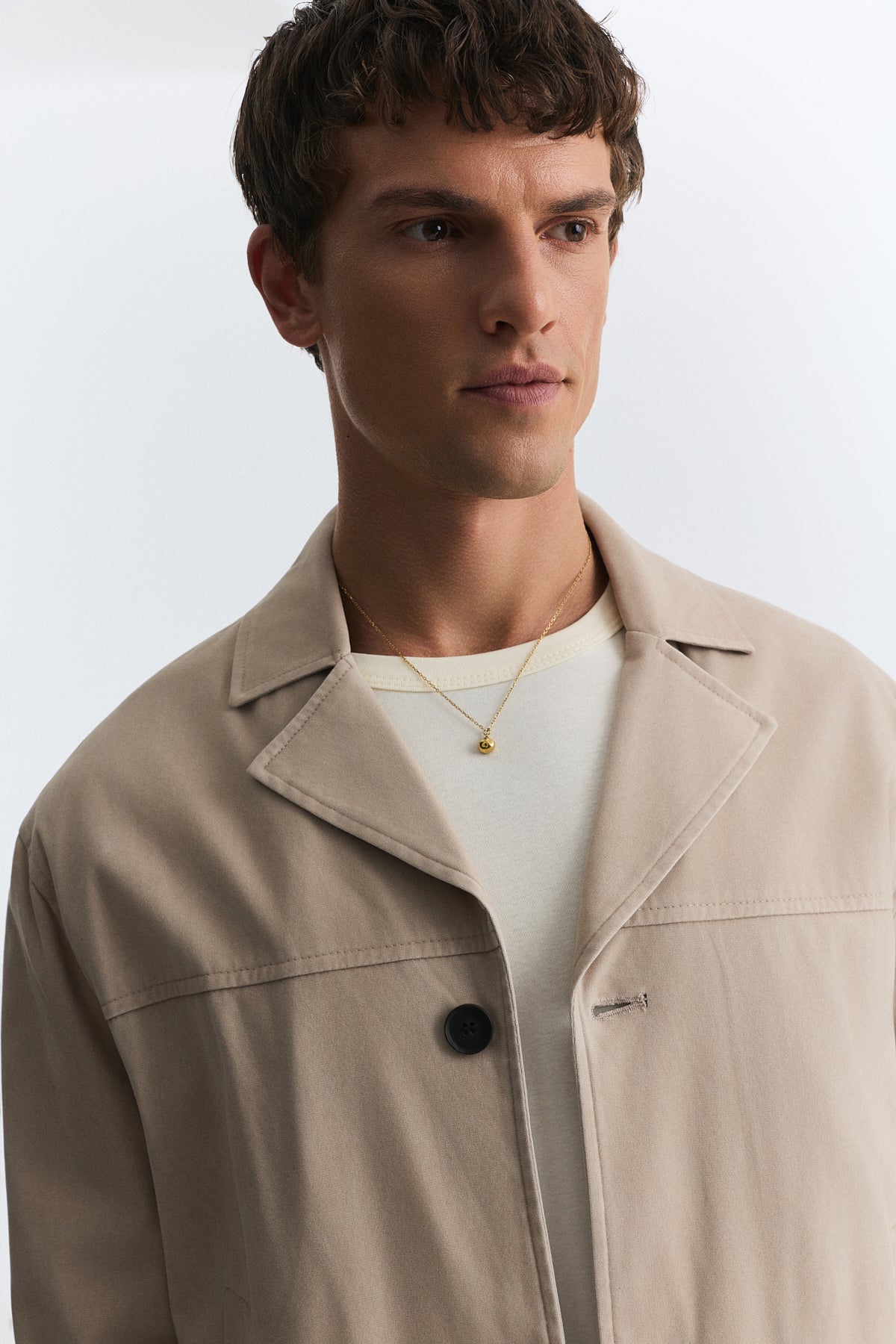 Crop Fit Suni Süet Ceket