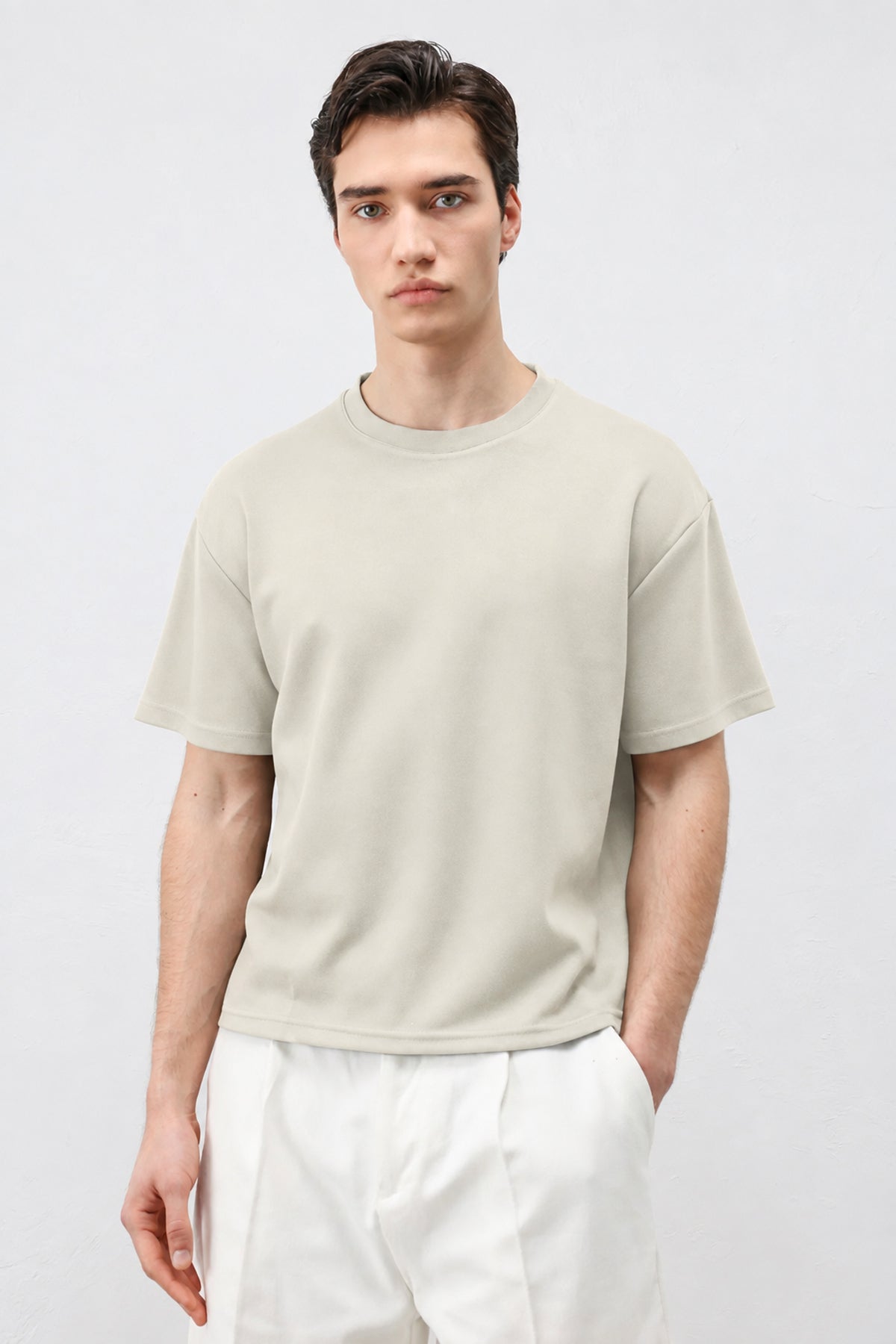 Crop Fit Erkek T-Shirt