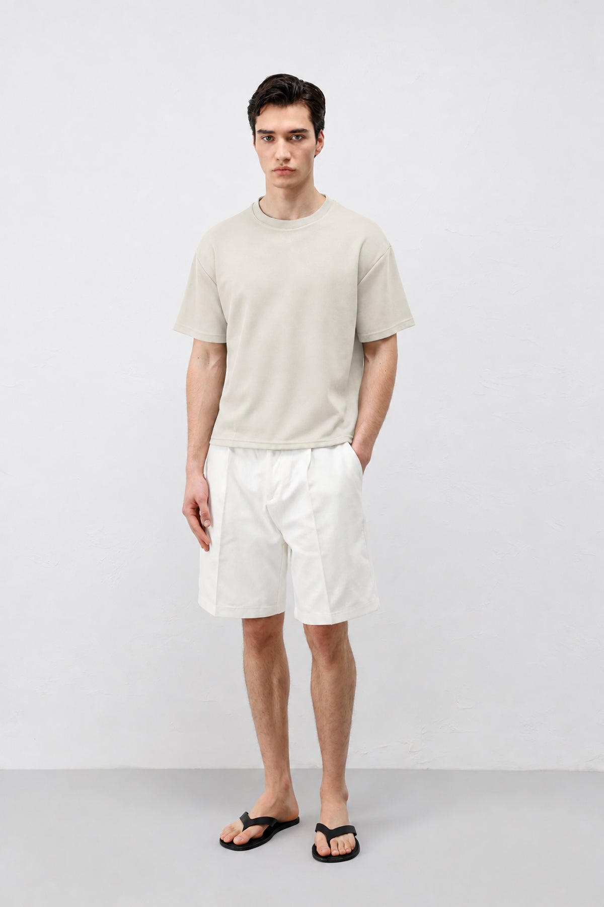 Crop Fit Erkek T-Shirt