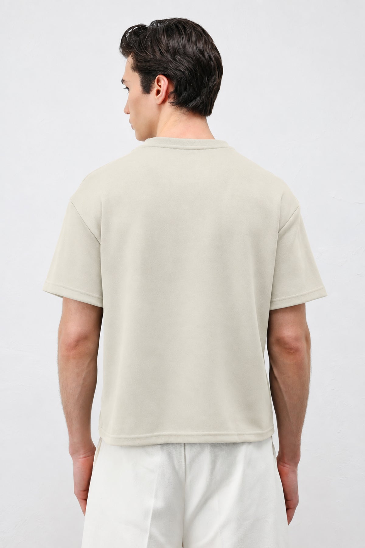 Crop Fit Erkek T-Shirt