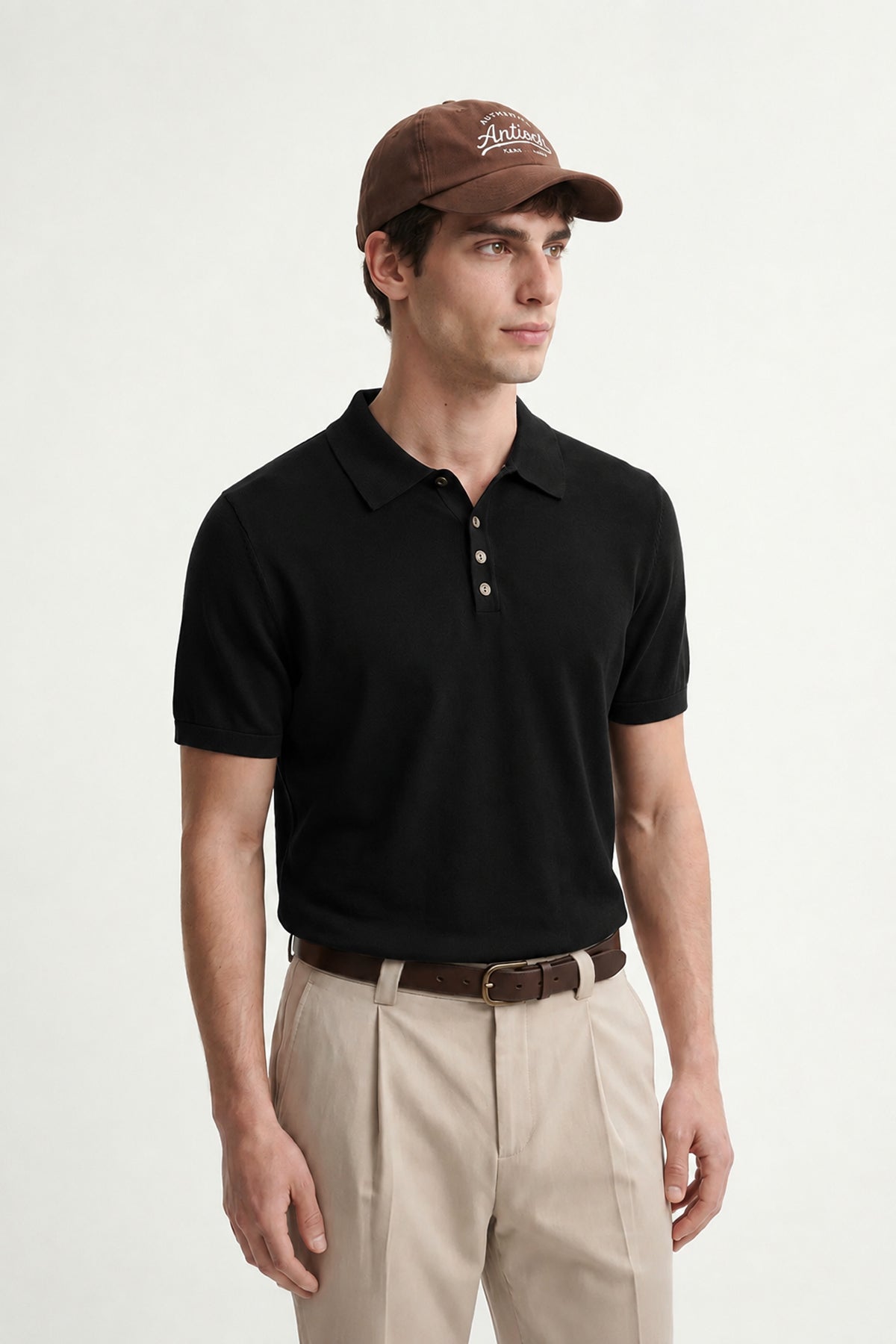 Düğmeli Polo Yaka Erkek T-Shirt