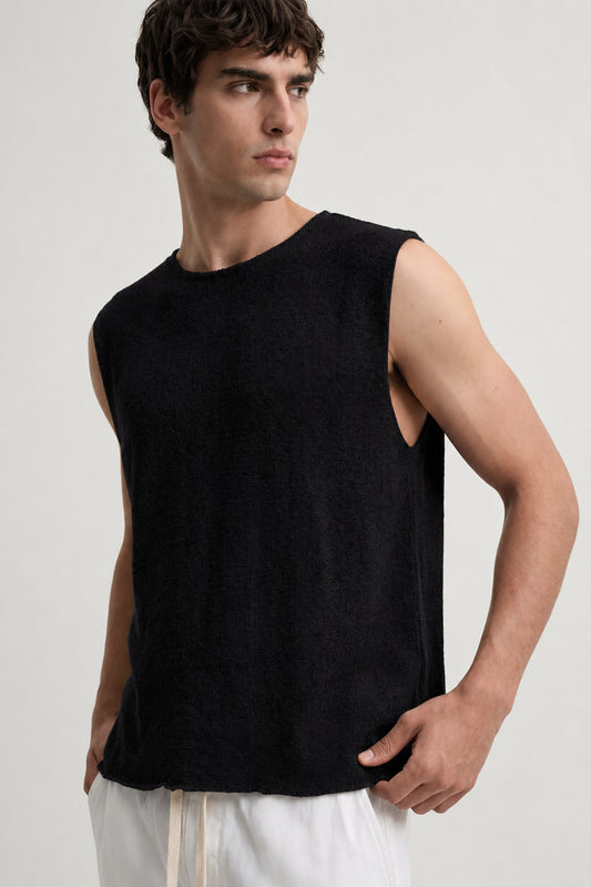 Relax Fit Dokulu Kolsuz T-shirt