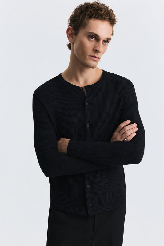 Fitilli Düğme Kapama T-Shirt