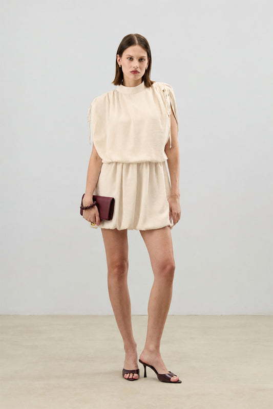 Omuz Büzgülü Kadın Elbise