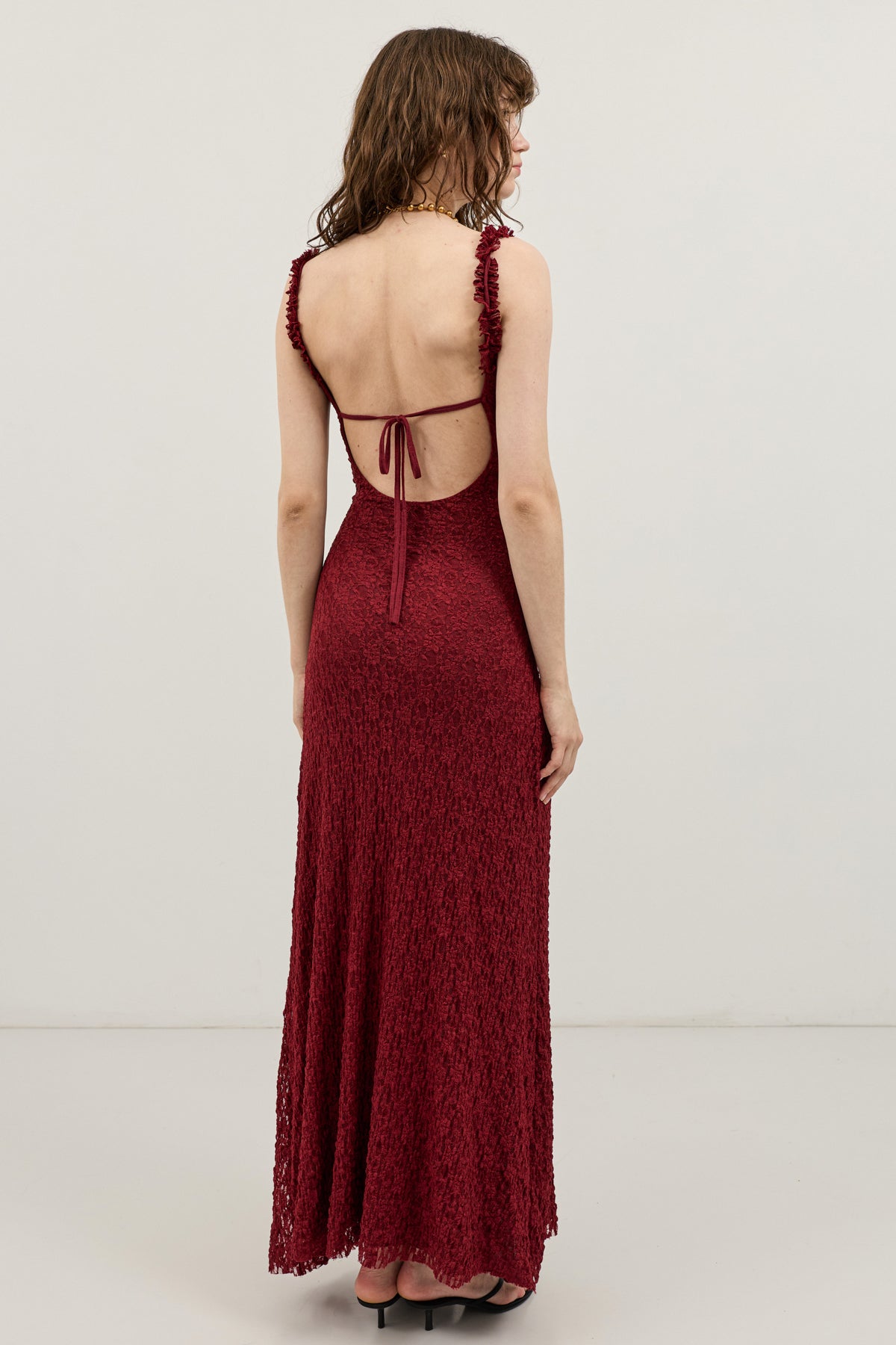 Dantelli Midi Elbise