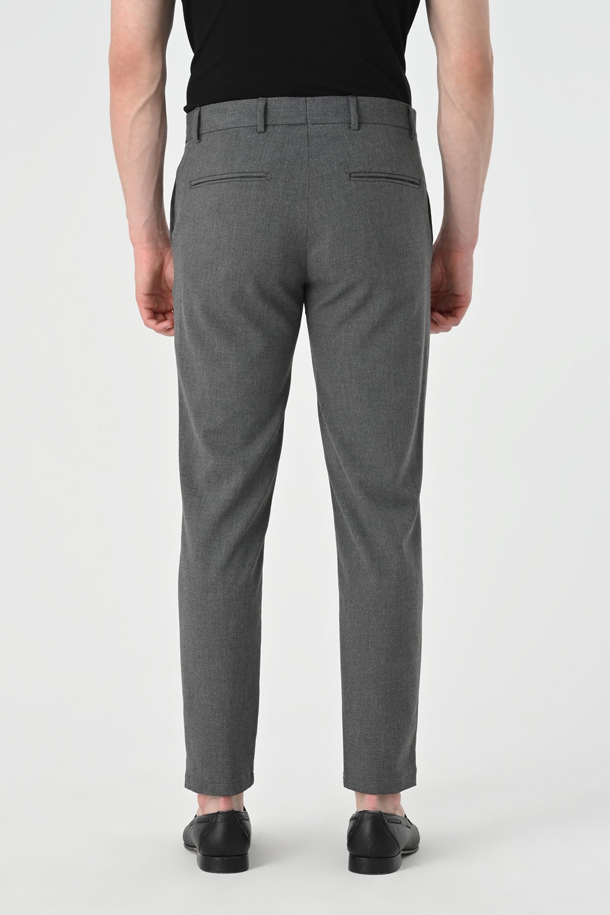 Antioch Siyah Erkek Aksesuar Detaylı Slim Fit Pantolon