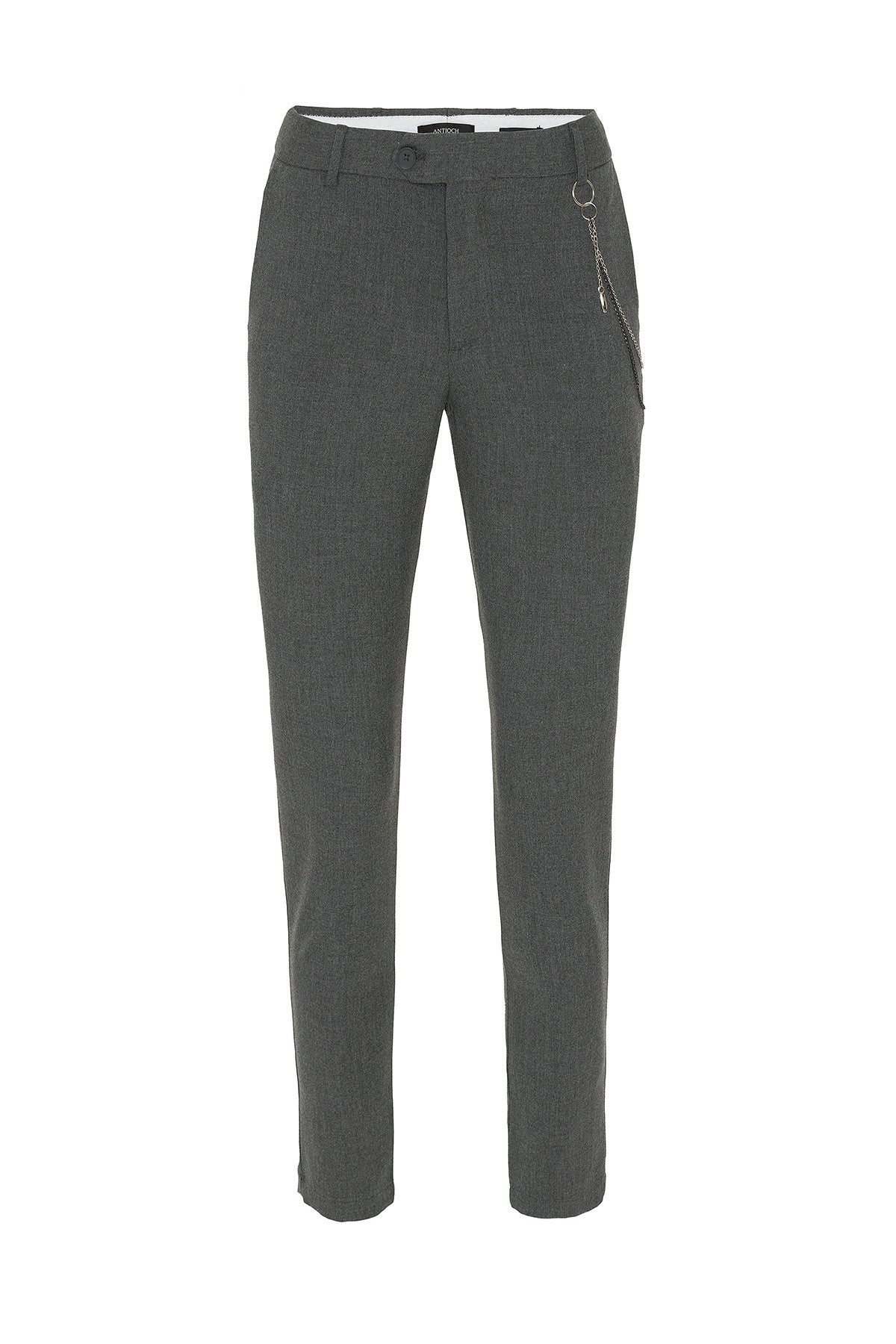 Antioch Siyah Erkek Aksesuar Detaylı Slim Fit Pantolon