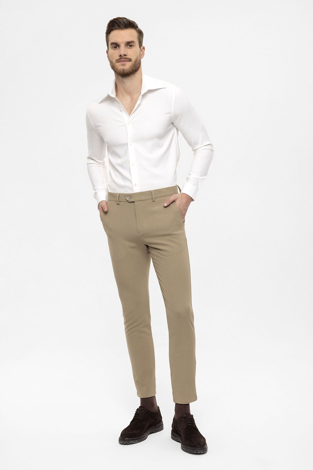 Antioch Siyah Erkek Aksesuar Detaylı Slim Fit Pantolon