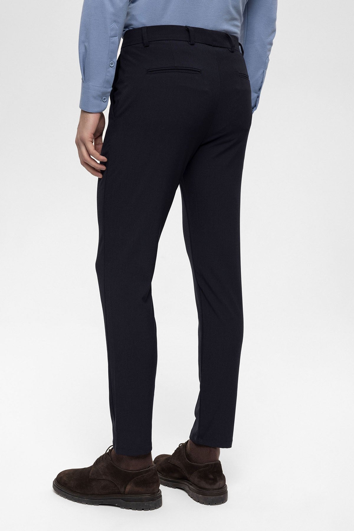 Antioch Siyah Erkek Aksesuar Detaylı Slim Fit Pantolon