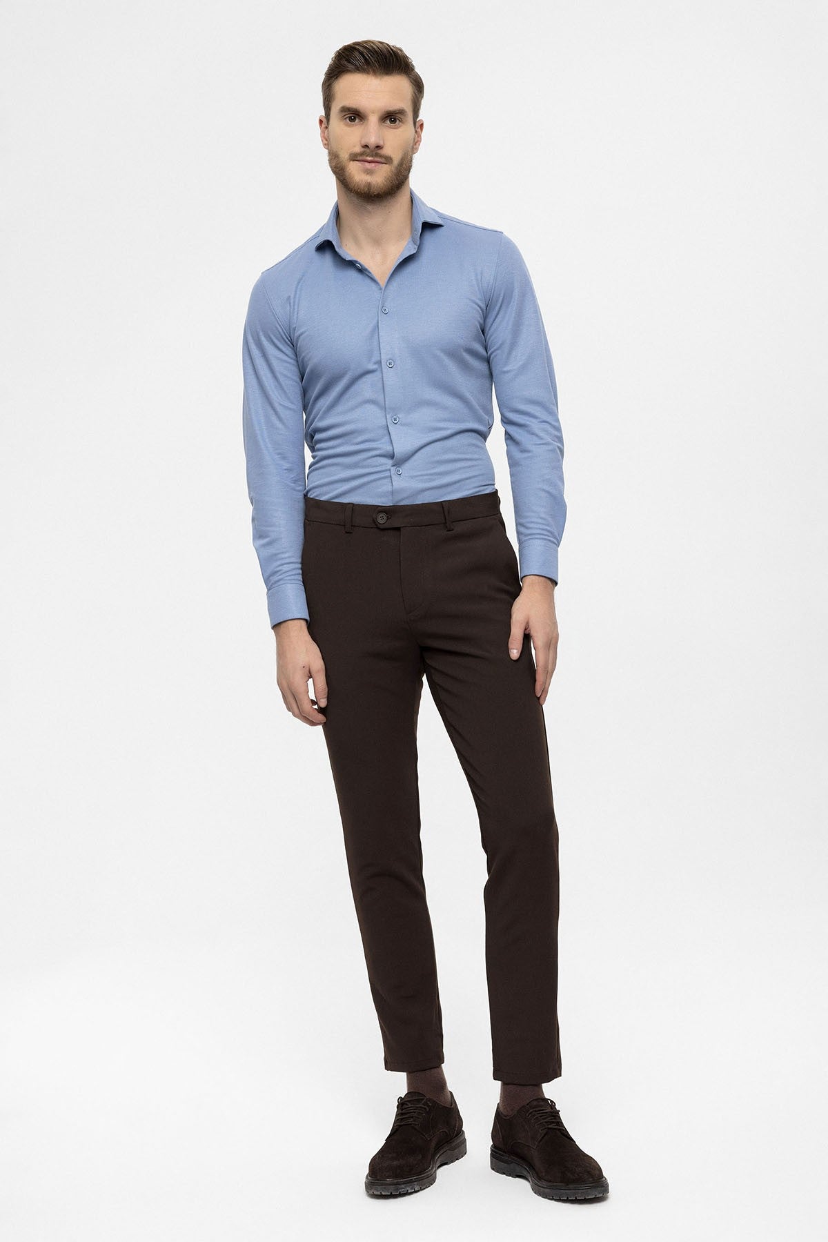 Antioch Siyah Erkek Aksesuar Detaylı Slim Fit Pantolon
