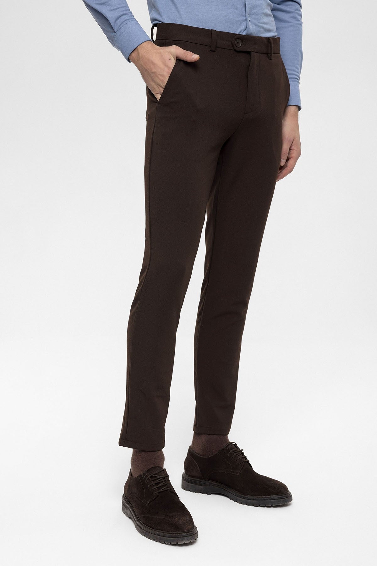 Antioch Siyah Erkek Aksesuar Detaylı Slim Fit Pantolon