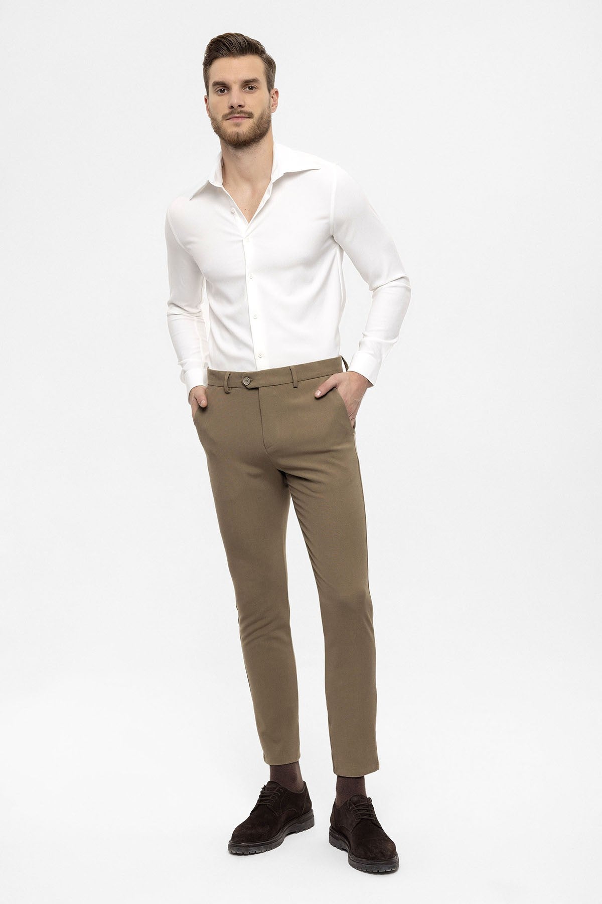 Antioch Siyah Erkek Aksesuar Detaylı Slim Fit Pantolon
