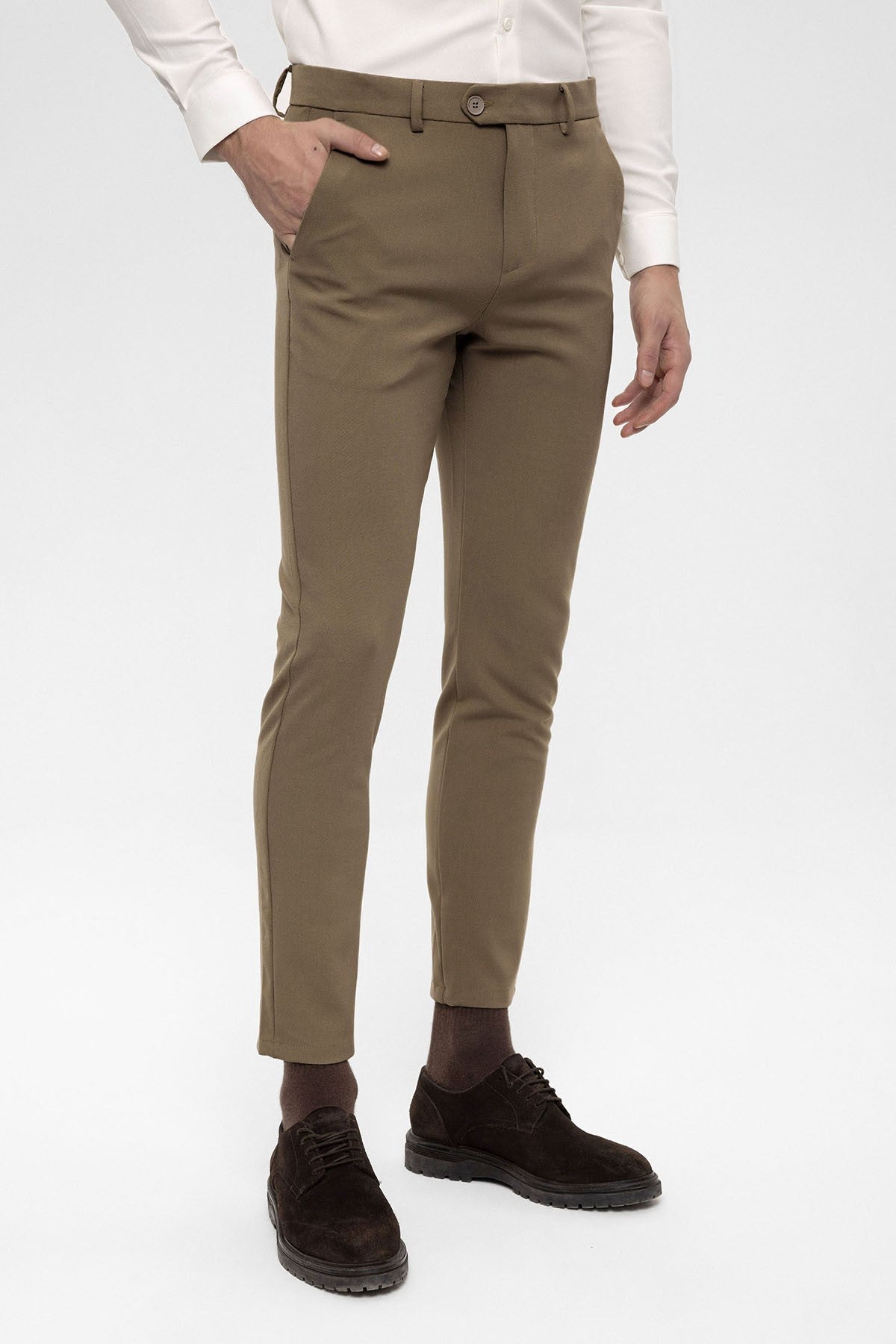 Antioch Siyah Erkek Aksesuar Detaylı Slim Fit Pantolon
