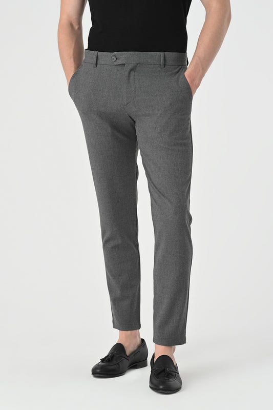 Antioch Siyah Erkek Aksesuar Detaylı Slim Fit Pantolon