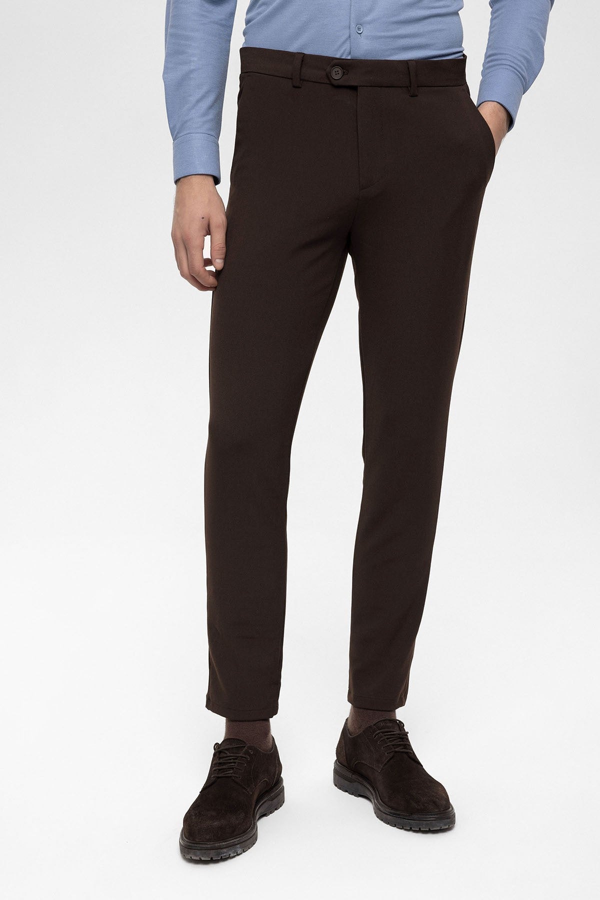 Antioch Siyah Erkek Aksesuar Detaylı Slim Fit Pantolon