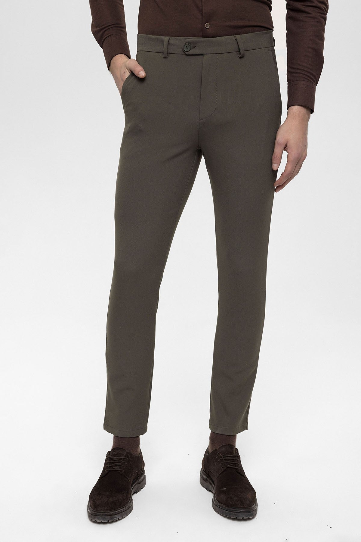 Erkek Aksesuar Detaylı Slim Fit Pantolon