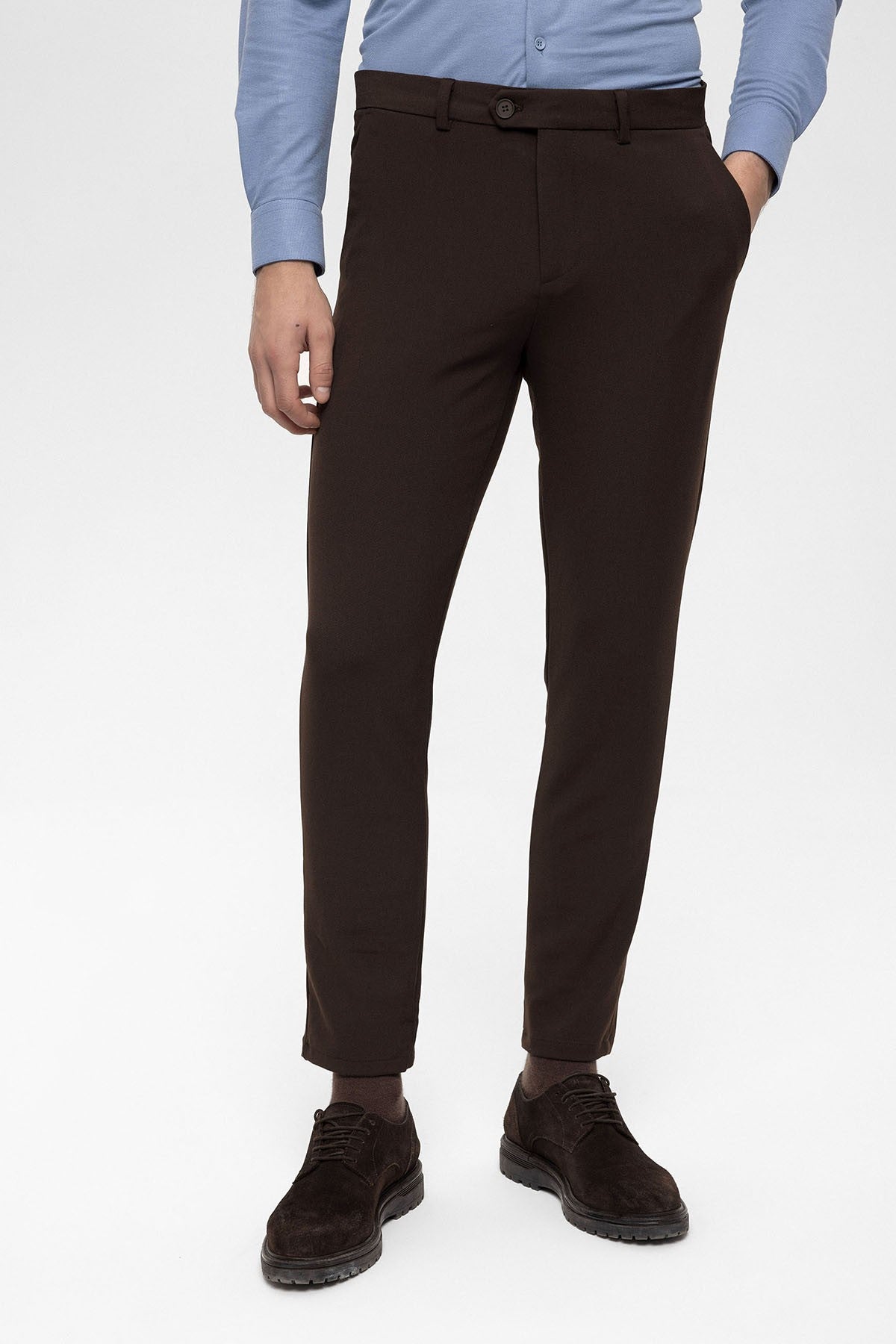 Erkek Aksesuar Detaylı Slim Fit Pantolon