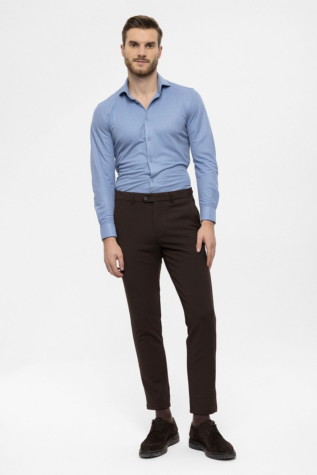 Erkek Aksesuar Detaylı Slim Fit Pantolon