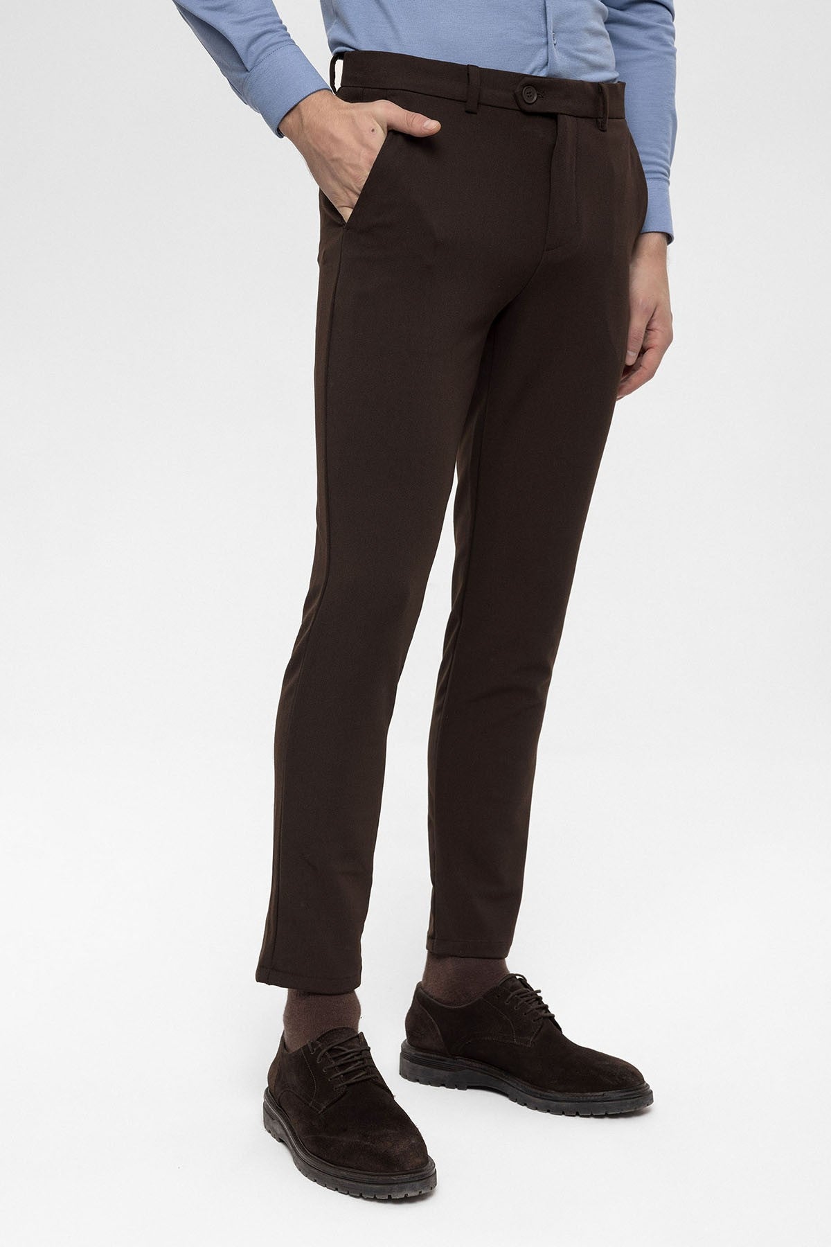 Erkek Aksesuar Detaylı Slim Fit Pantolon