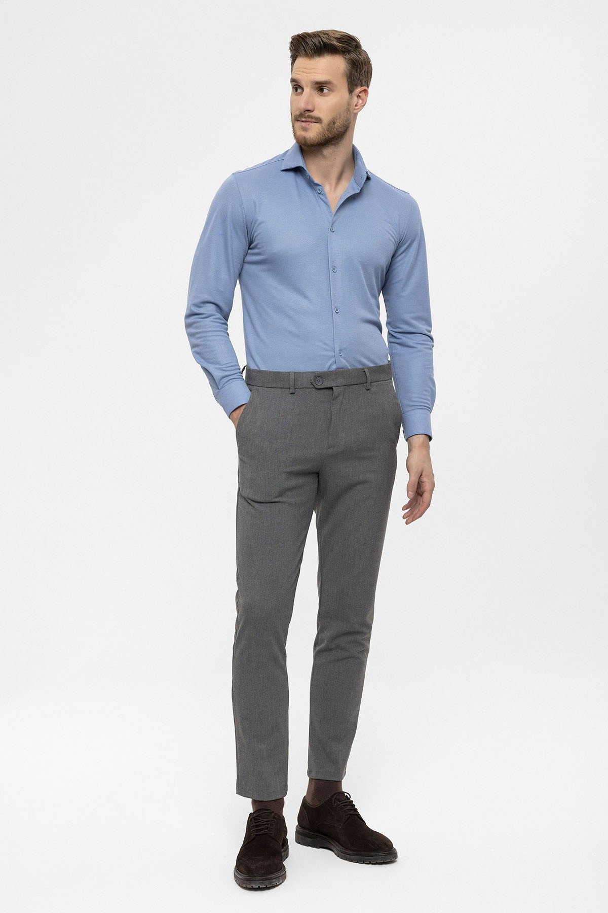 Erkek Aksesuar Detaylı Slim Fit Pantolon