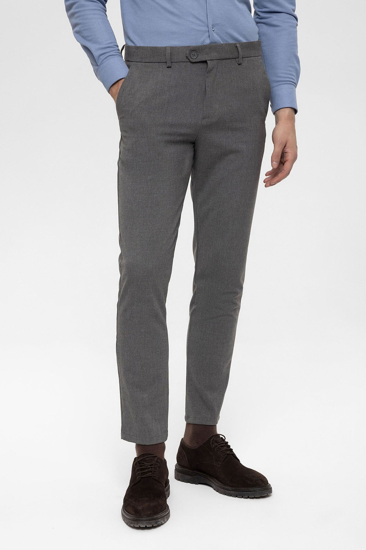 Erkek Aksesuar Detaylı Slim Fit Pantolon