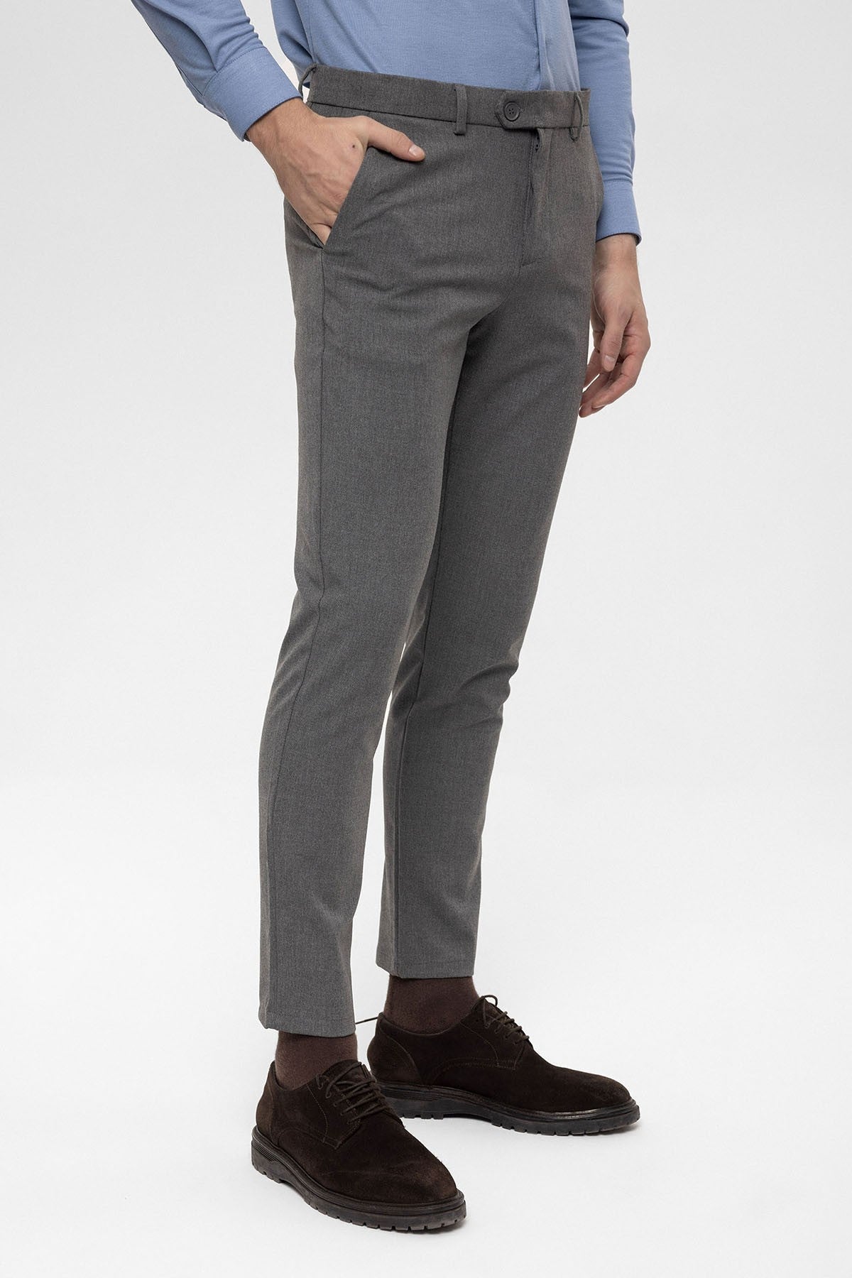 Erkek Aksesuar Detaylı Slim Fit Pantolon