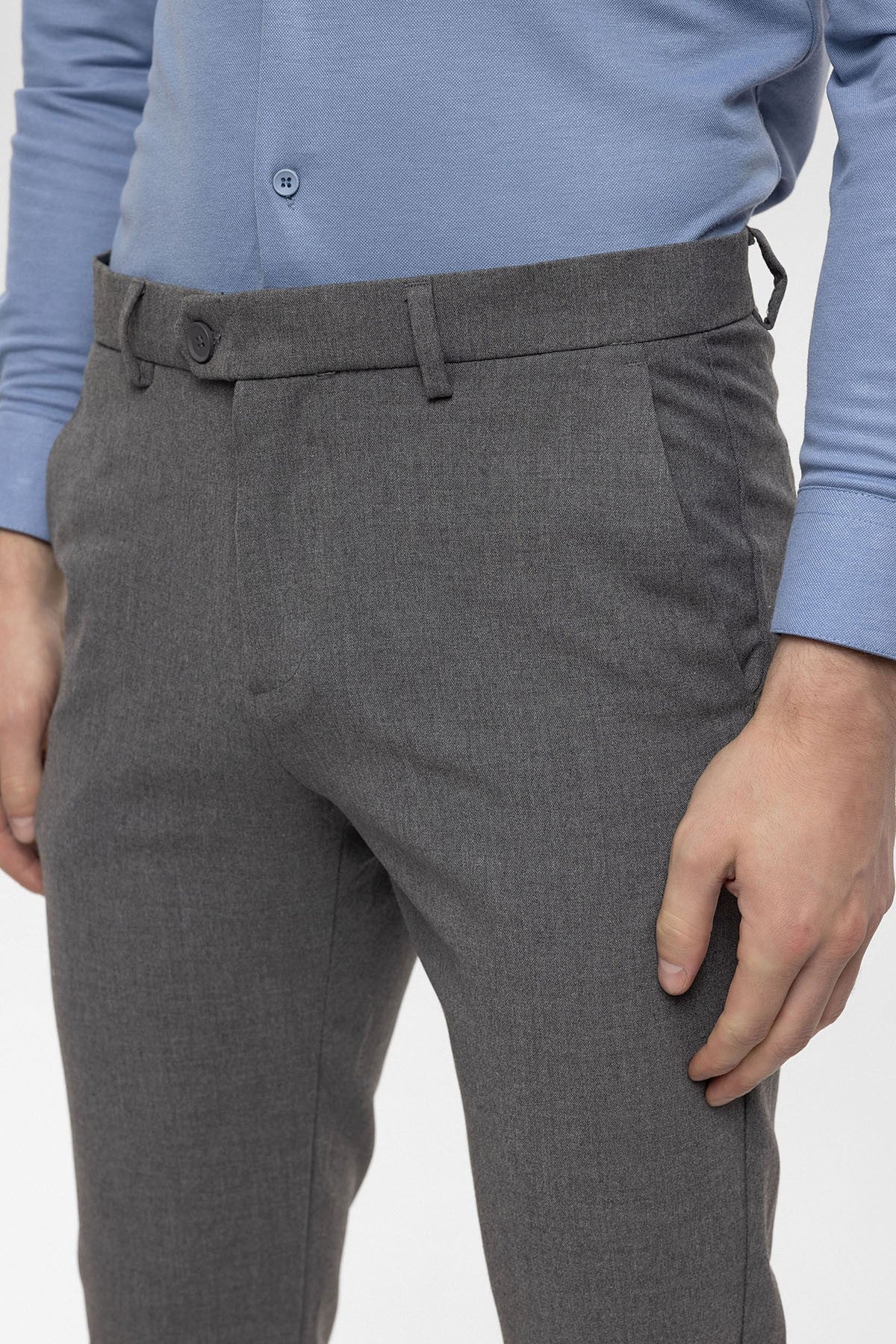 Erkek Aksesuar Detaylı Slim Fit Pantolon
