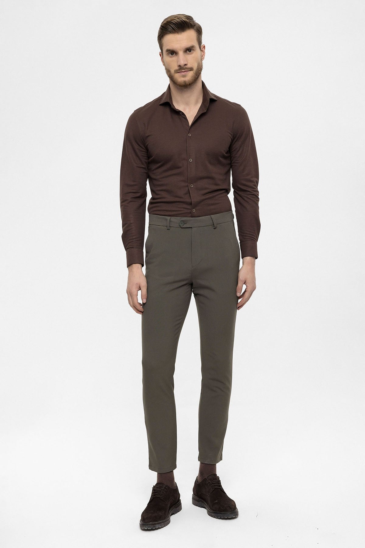 Erkek Aksesuar Detaylı Slim Fit Pantolon