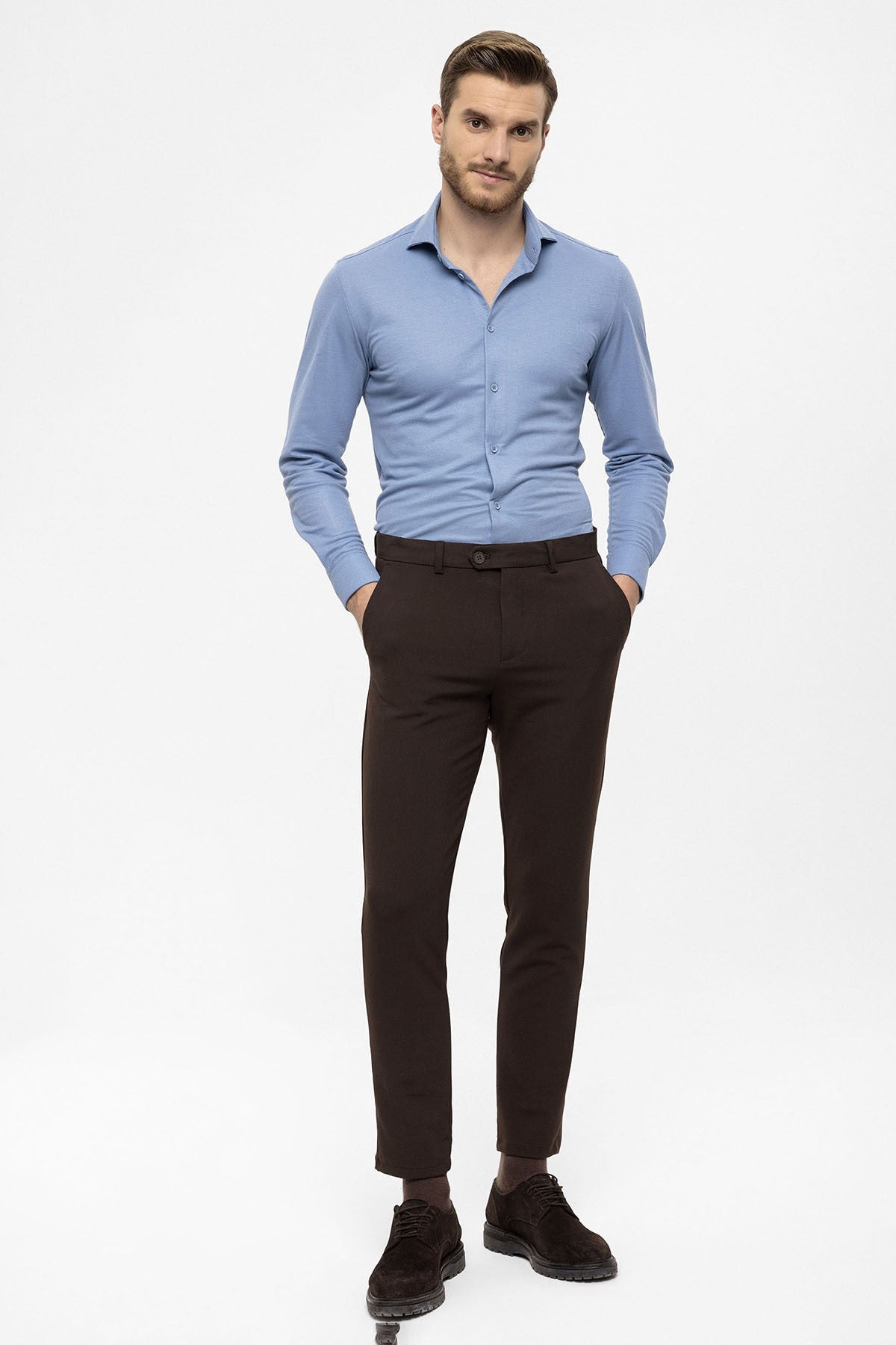 Erkek Aksesuar Detaylı Slim Fit Pantolon