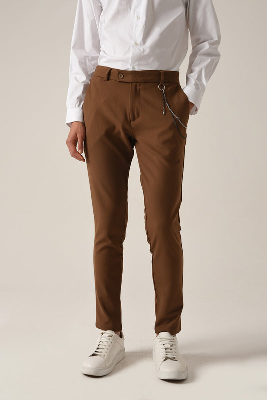 Erkek Aksesuar Detaylı Slim Fit Pantolon