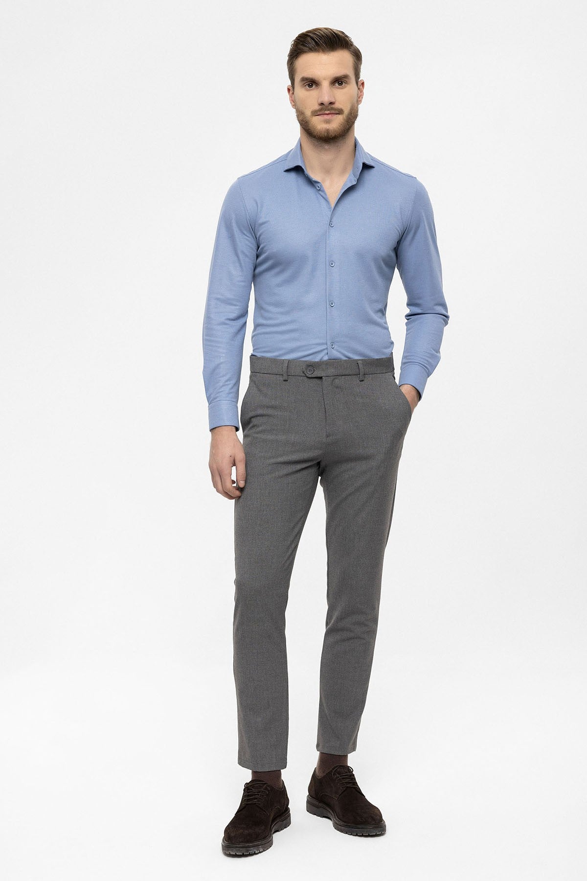 Erkek Aksesuar Detaylı Slim Fit Pantolon