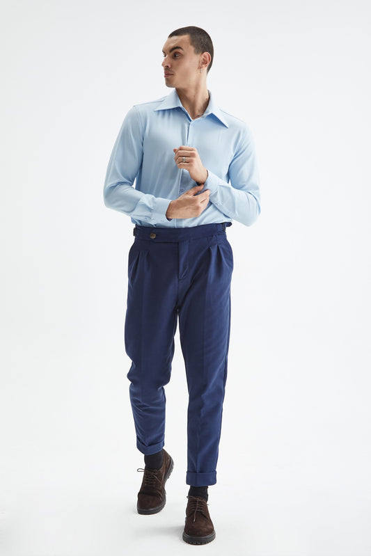 Antioch Slim Fit Erkek Uzun Kollu Geniş Yaka Gömlek