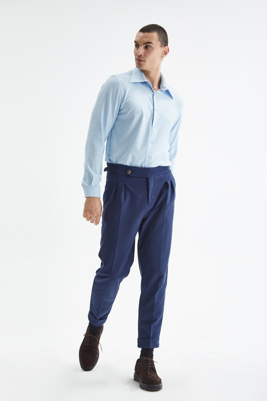 Antioch Slim Fit Erkek Uzun Kollu Geniş Yaka Gömlek