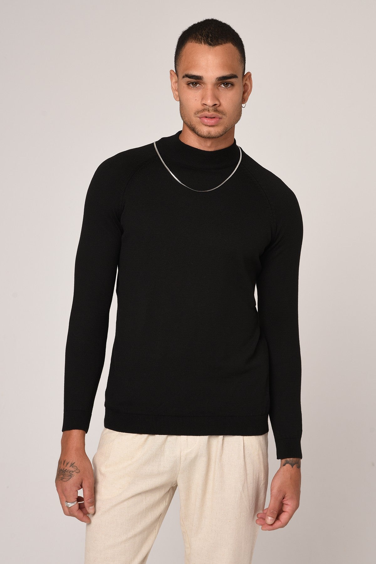 Antioch Saks Yarım Balıkçı Yaka Slim Fit Triko Kazak