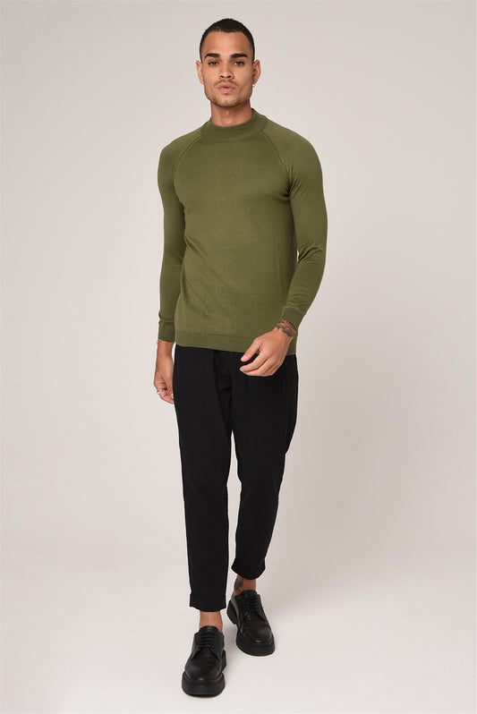 Antioch Saks Yarım Balıkçı Yaka Slim Fit Triko Kazak