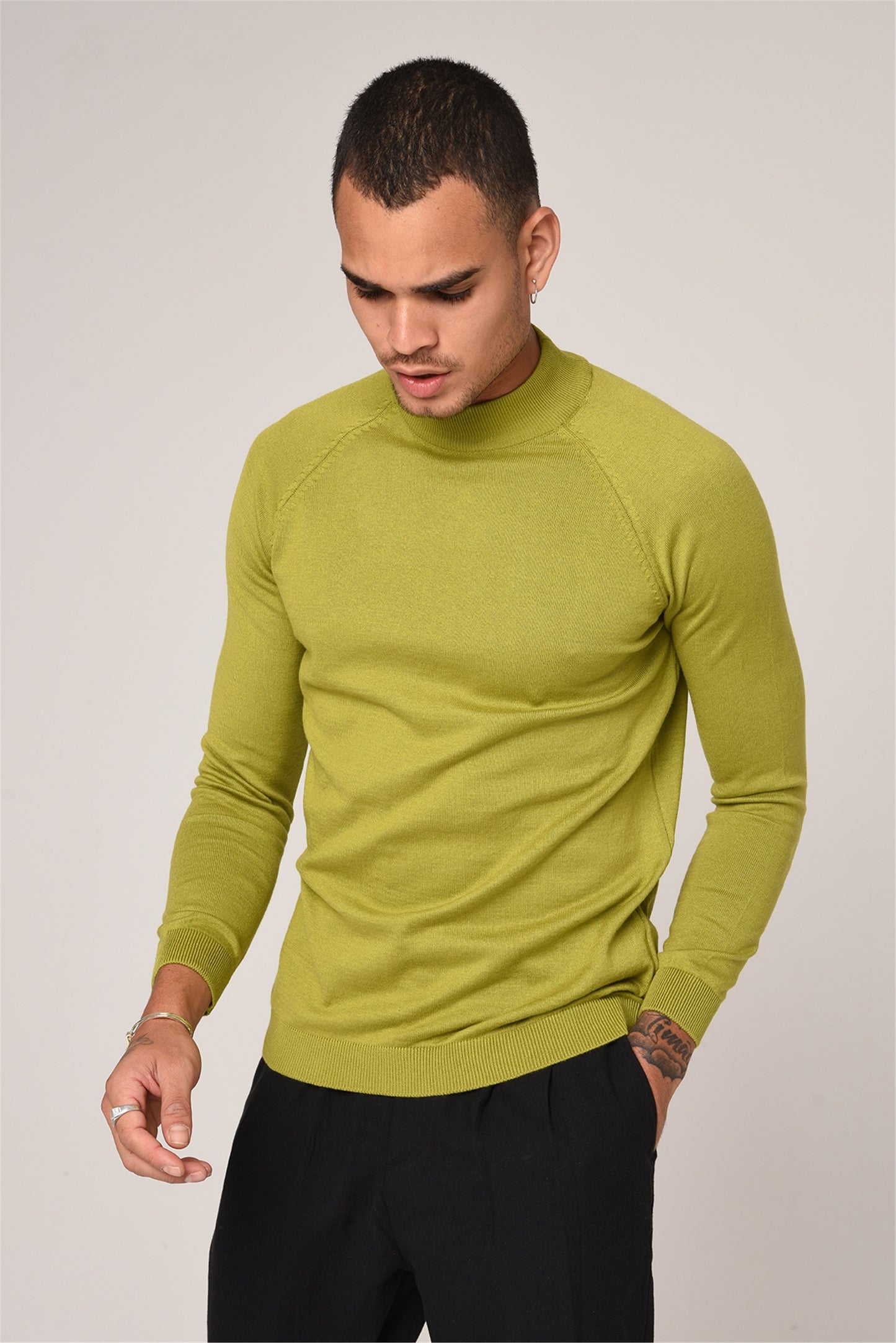 Antioch Saks Yarım Balıkçı Yaka Slim Fit Triko Kazak