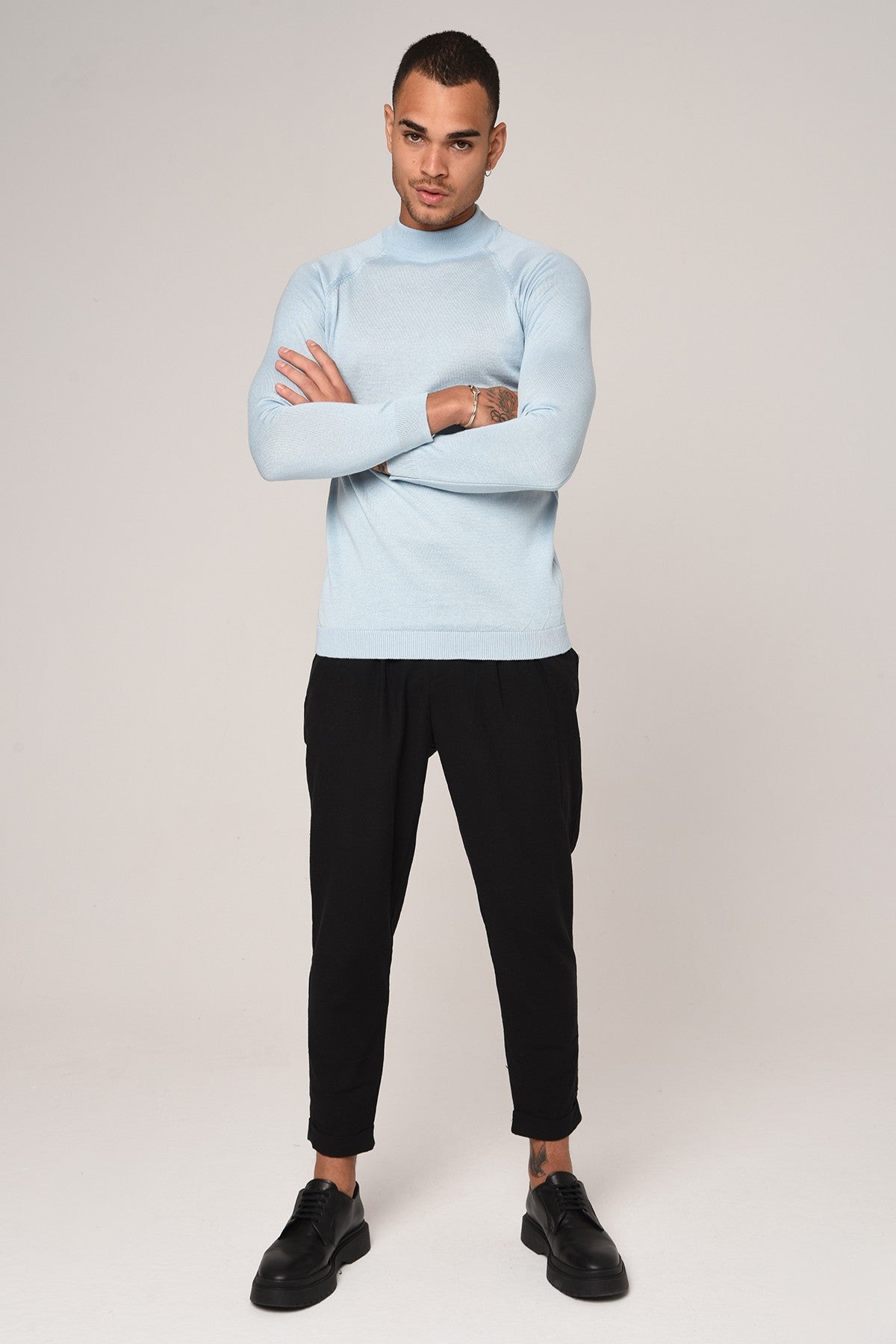Antioch Saks Yarım Balıkçı Yaka Slim Fit Triko Kazak