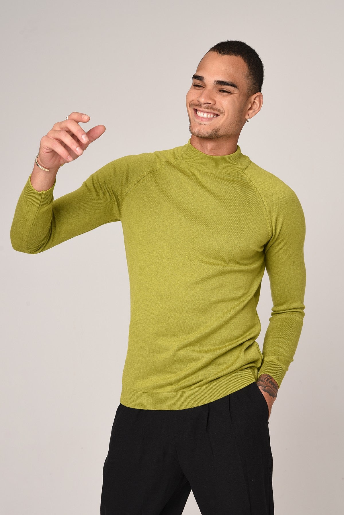 Antioch Saks Yarım Balıkçı Yaka Slim Fit Triko Kazak