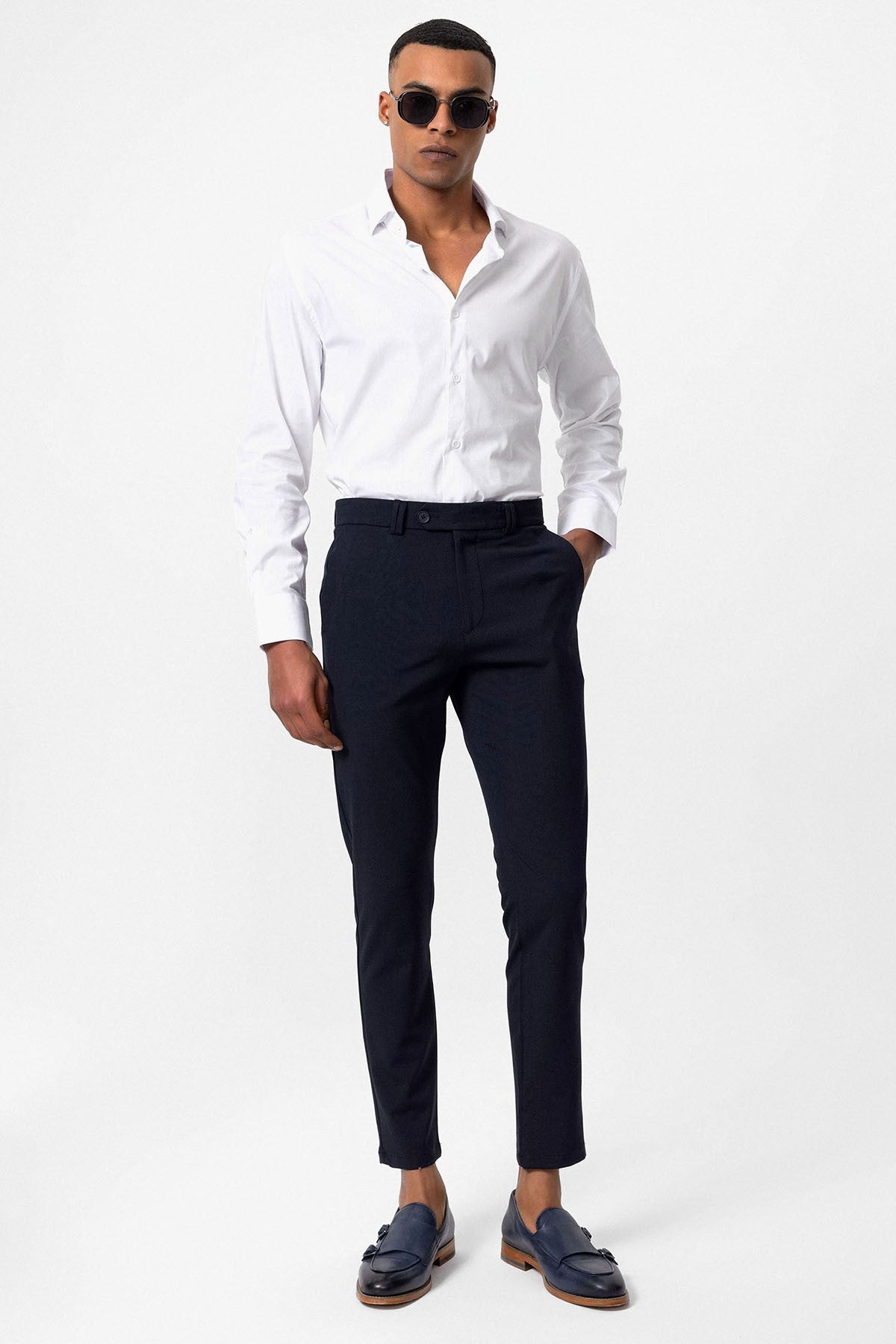 Antioch Siyah Erkek Slim Fit Kumaş Pantolon
